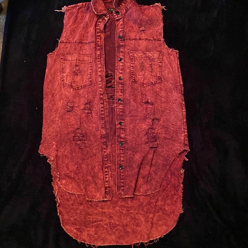 Kroix Red Denim Dress